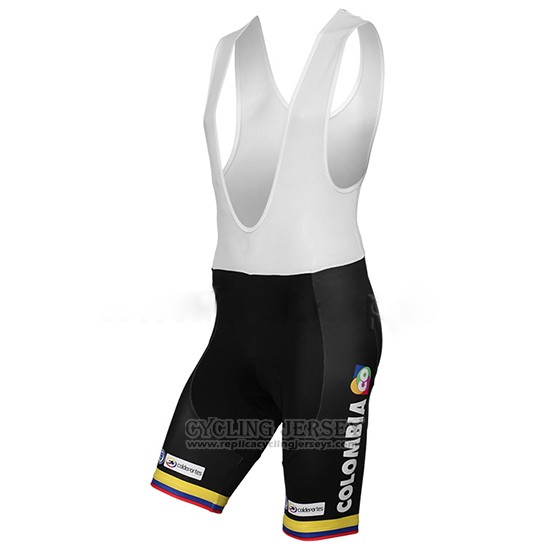 2014 Cycling Jersey Colombia Black Short Sleeve and Bib Short